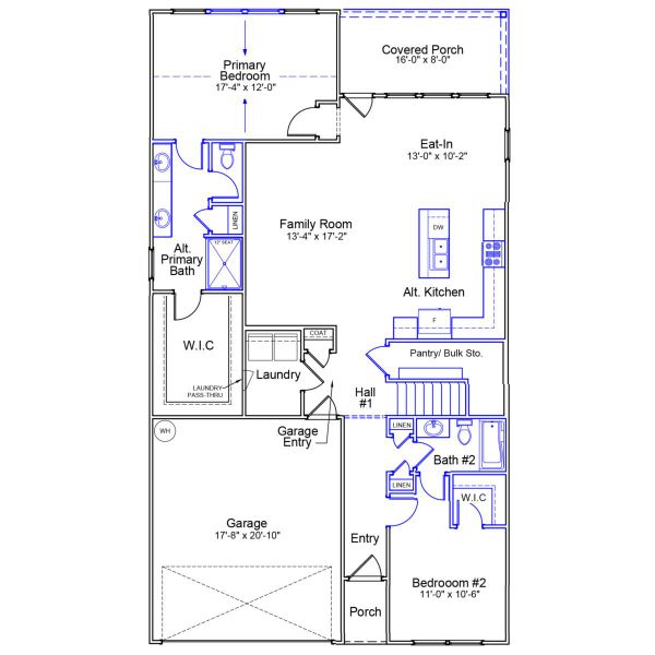 2D floor plan layout of this home in River Tide Farms, Bolivia, NC (Image 5).