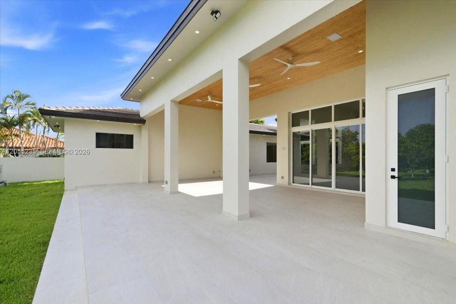 Exterior details and patio area of a home in , Miami (Image 42). Exterior details and patio area of a home in , Miami (Image 42).