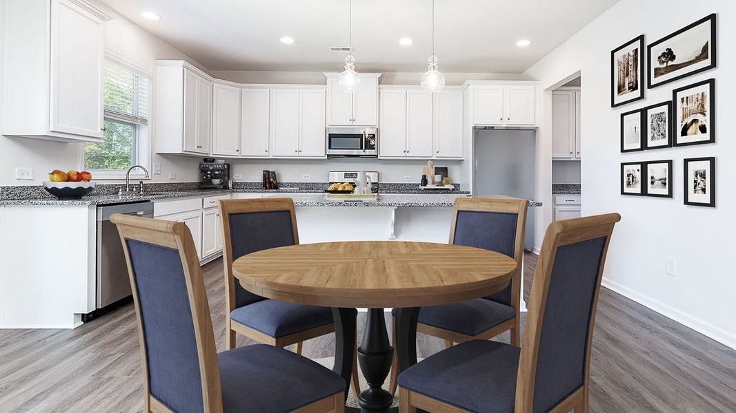Dining area, looking into the kitchen