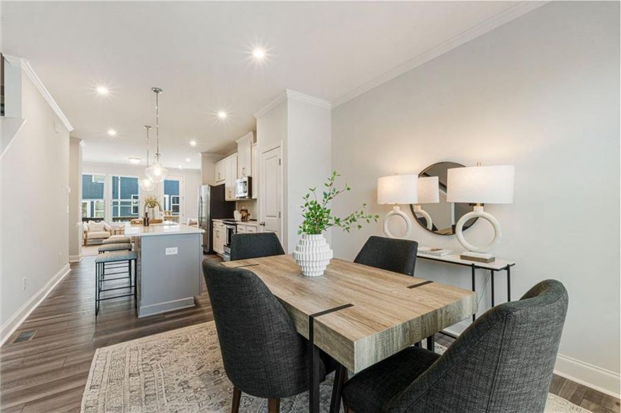 Furnished interior view inside a new home in , Atlanta (Image 12).