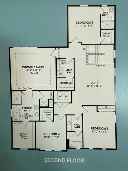 2D floor plan layout of this home in , Winter Garden, FL (Image 6).