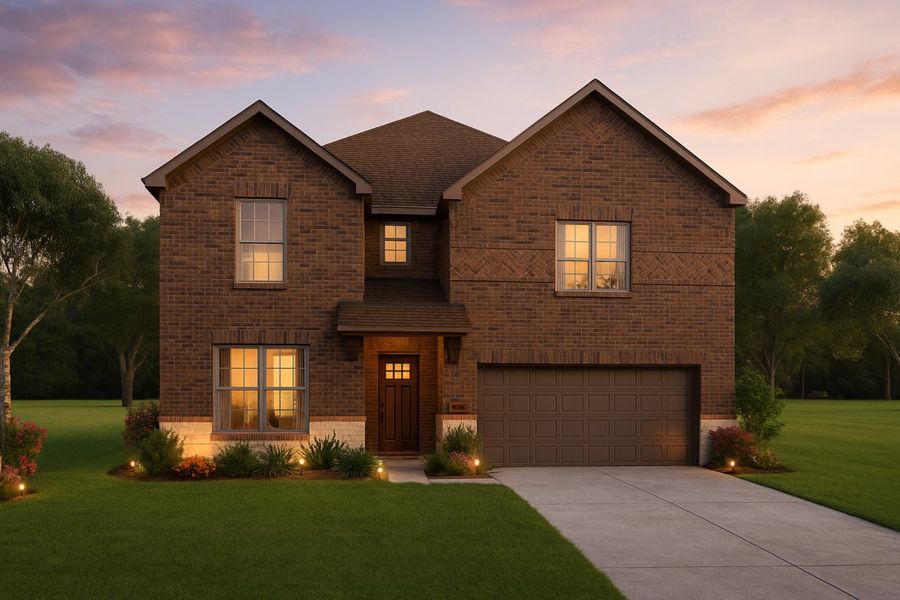 Representative exterior photo of a completed home built from the Boxwood III Trinity Grove Signature by Brohn Homes in Trinity Grove, Spring, TX (Image 9).