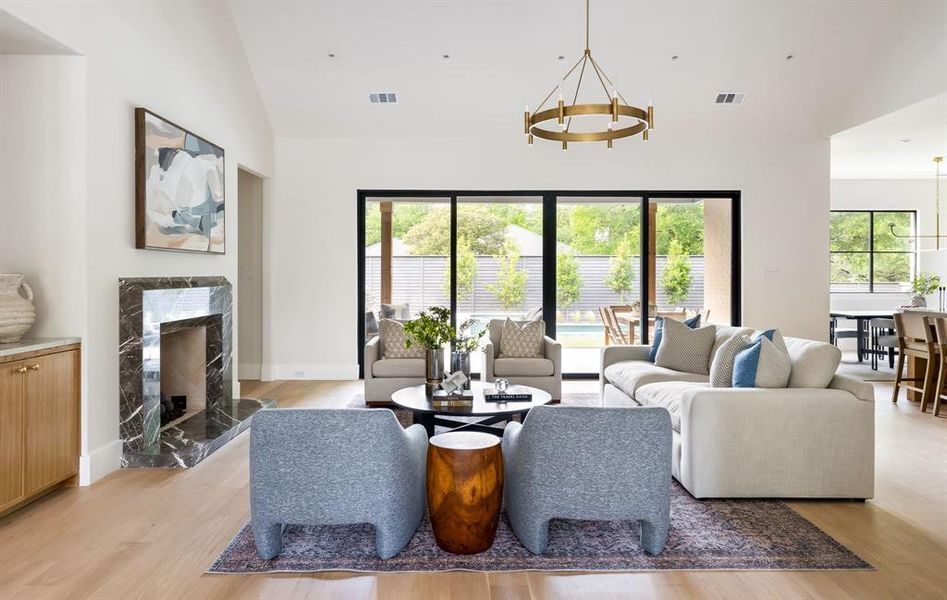 Furnished interior view inside a new home in , Dallas (Image 21).