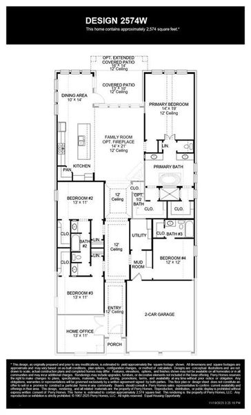 2D floor plan layout of this home in Sweetgrass, Haslet, TX (Image 2).