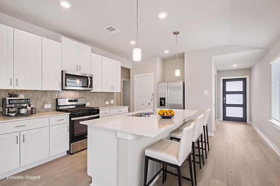 Photo is not of the actual home, but is an inspirational photo of builder’s model home and may depict options, furnishings, and/or decorator features that are not included