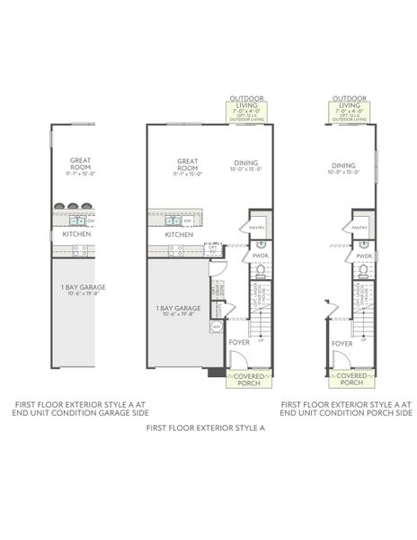 2D floor plan layout for the Conrad by Tri Pointe Homes in Amplitude, Charlotte, NC (Image 3).