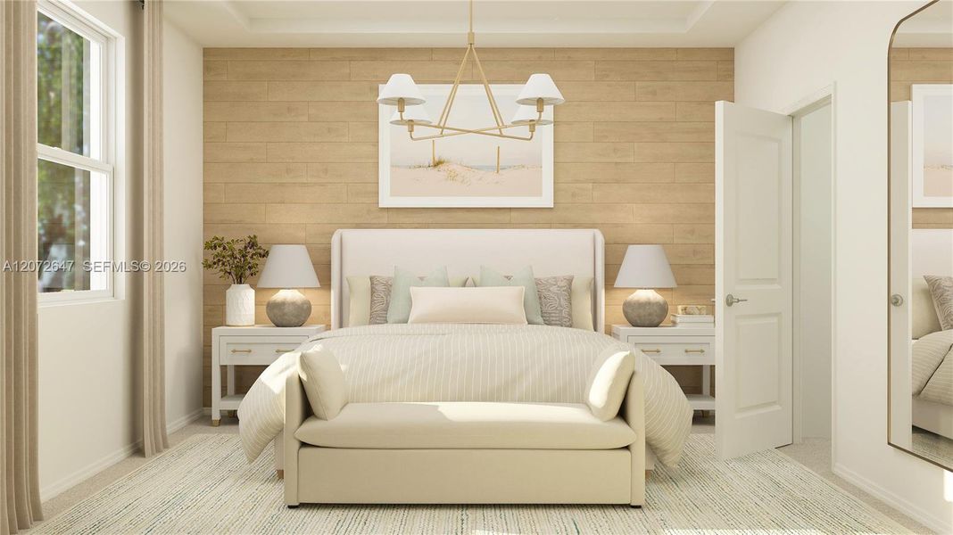 Furnished interior view inside a new home in Le Jardine, Florida City (Image 6).