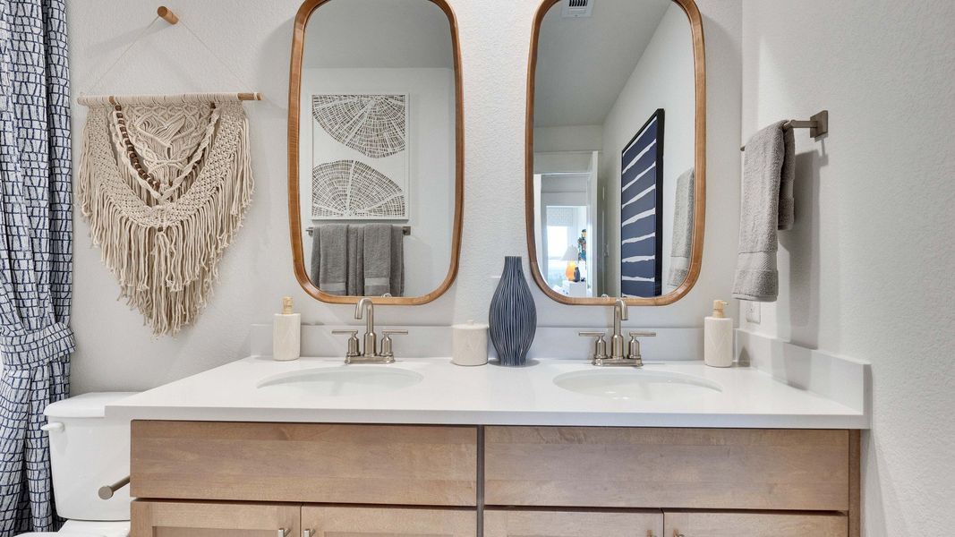 Representative furnished interior of a home built from the Meyerson by DRB Homes in Hunters Glen, Jarrell (Image 62).