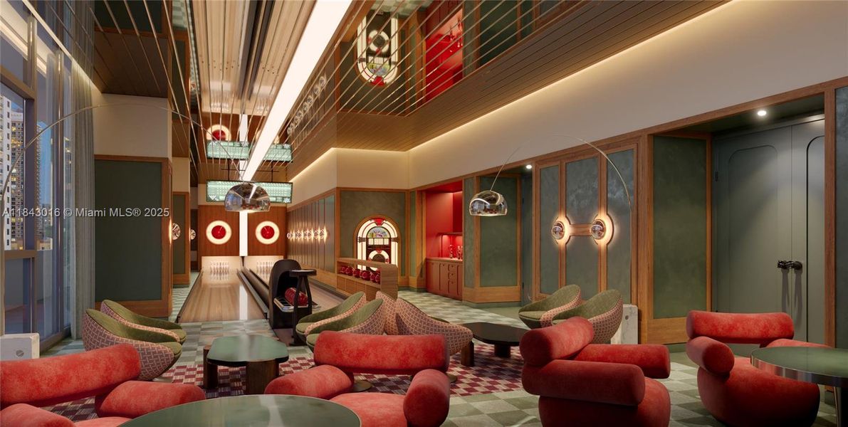 Furnished interior view inside a new home in , Miami (Image 9).