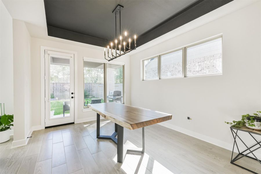 Furnished interior view inside a new home in The Woodlands Hills – 55', Willis (Image 10).