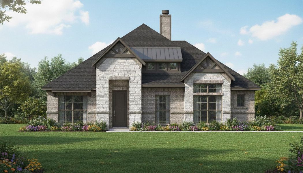 Representative exterior photo of a completed home built from the Arnold by John Houston Homes in The Oasis - Phase 1, Waxahachie, TX (Image 4).