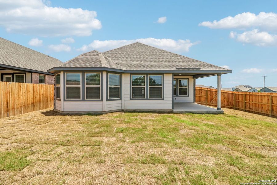 Front exterior of a new home in Kallison Ranch, San Antonio, TX, highlighting curb appeal (Image 25).