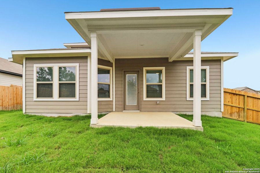Front exterior of a new home in Royal Crest, San Antonio, TX, highlighting curb appeal (Image 32). Front exterior of a new home in Royal Crest, San Antonio, TX, highlighting curb appeal (Image 32).