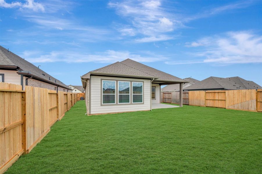 Exterior details and patio area of a home in Jordan Ranch - Terrace Collection, Fulshear (Image 3).