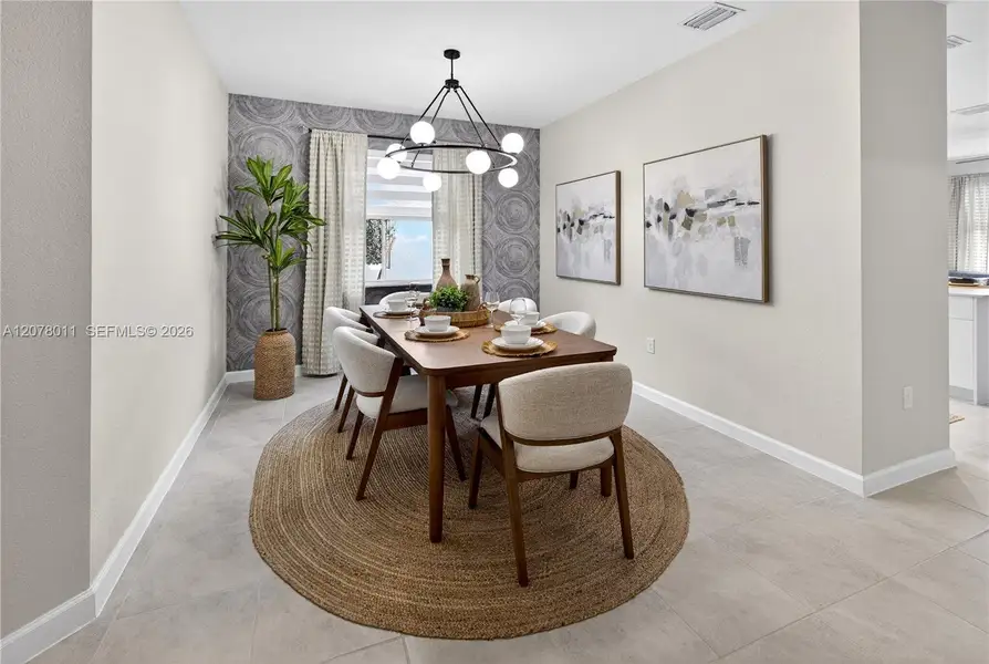 Furnished interior view inside a new home in Acacia Groves, Miami (Image 4). Furnished interior view inside a new home in Acacia Groves, Miami (Image 4).