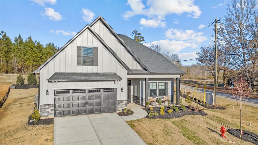 Representative exterior photo of a completed home built from the Audrey II by Great Southern Homes in Collins Cove, Chapin, SC (Image 24).
