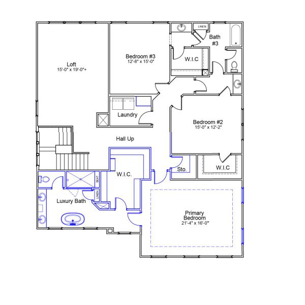 2D floor plan layout of this home in Hendrix Farms, Lexington, SC (Image 3). 2D floor plan layout of this home in Hendrix Farms, Lexington, SC (Image 3).