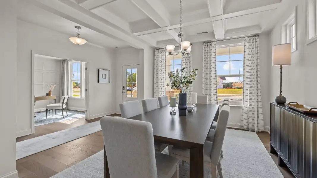 Inviting entry and luxurious dining room in the Townsend Design by DRB Homes in Lakeside Glen in York, SC Inviting entry and luxurious dining room in the Townsend Design by DRB Homes in Lakeside Glen in York, SC