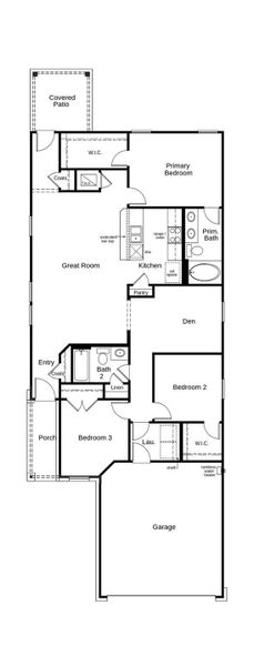 This floor plan features 3 bedrooms, 2 full baths, and over 1,400 square feet of living space.