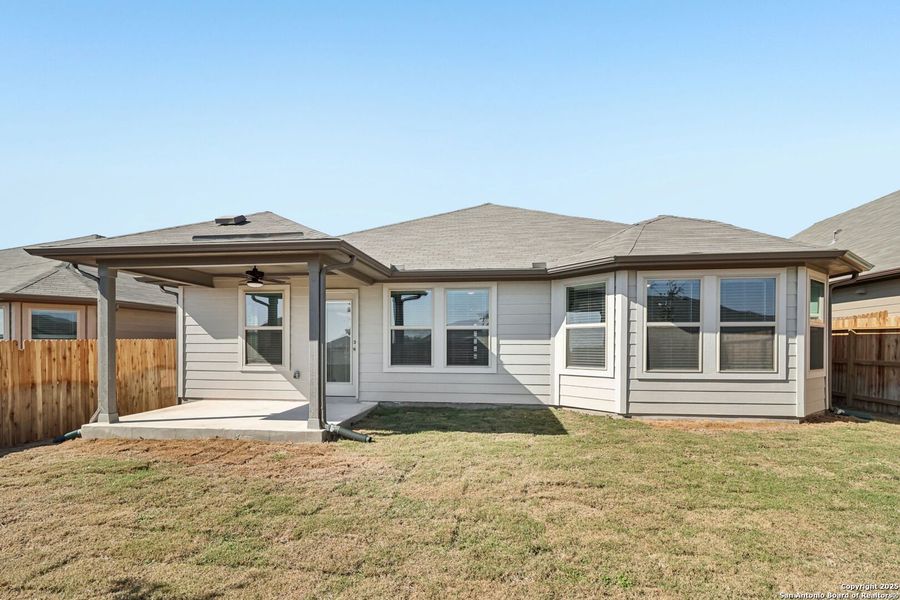 Exterior details and patio area of a home in Legendary Trails - Classic Series, Cibolo (Image 26). Exterior details and patio area of a home in Legendary Trails - Classic Series, Cibolo (Image 26).