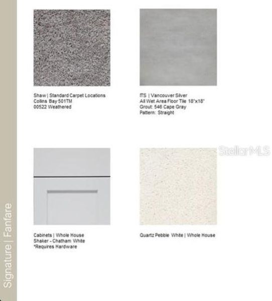 Sample of building materials used in homes in Waterstone, Groveland (Image 15). Sample of building materials used in homes in Waterstone, Groveland (Image 15).