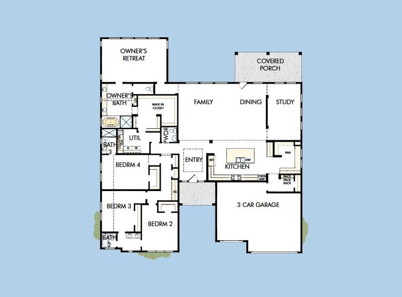 2D floor plan layout for the The Bordano by David Weekley Homes in Briarley, Montgomery, TX (Image 2). 2D floor plan layout for the The Bordano by David Weekley Homes in Briarley, Montgomery, TX (Image 2).