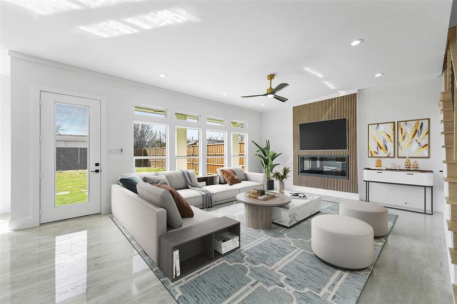 Furnished interior view inside a new home in , Dallas (Image 5).