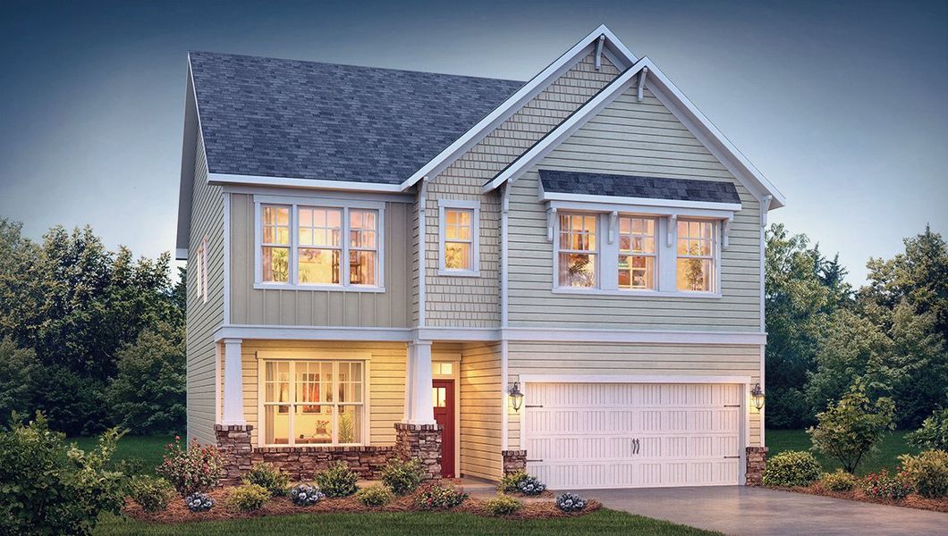 Representative exterior photo of a completed home built from the Verwood by D.R. Horton in Williams Ridge, Woodruff, SC (Image 6).