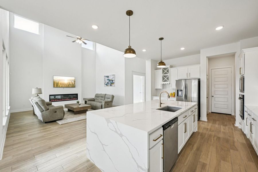 Furnished interior view inside a new home in Elyson, Katy (Image 34).