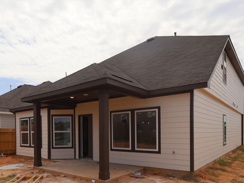 Exterior details and patio area of a home in Moran Ranch, Willis (Image 4). Exterior details and patio area of a home in Moran Ranch, Willis (Image 4).