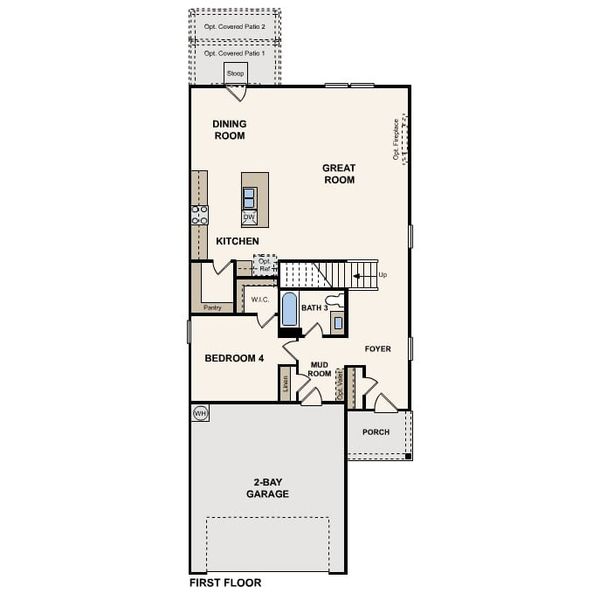 2D floor plan layout for the Birch by Century Communities in Trinity Ranch, Elgin, TX (Image 3). 2D floor plan layout for the Birch by Century Communities in Trinity Ranch, Elgin, TX (Image 3).