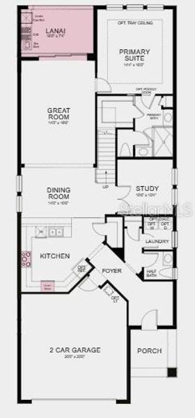 2D floor plan layout of this home in Ardisia Park, New Smyrna Beach, FL (Image 3).