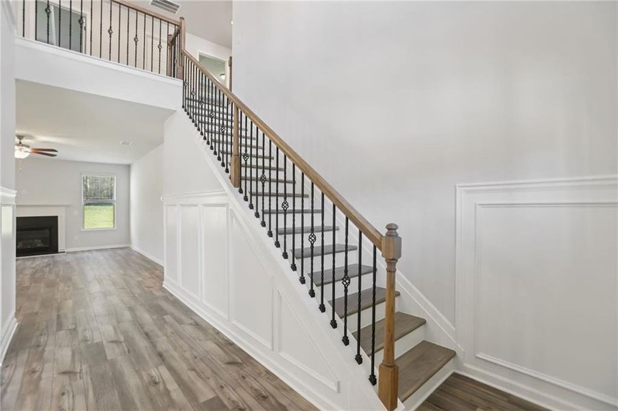 Spacious, unfurnished interior of a new home in Grandview at Millers Mill, Stockbridge (Image 13). Spacious, unfurnished interior of a new home in Grandview at Millers Mill, Stockbridge (Image 13).