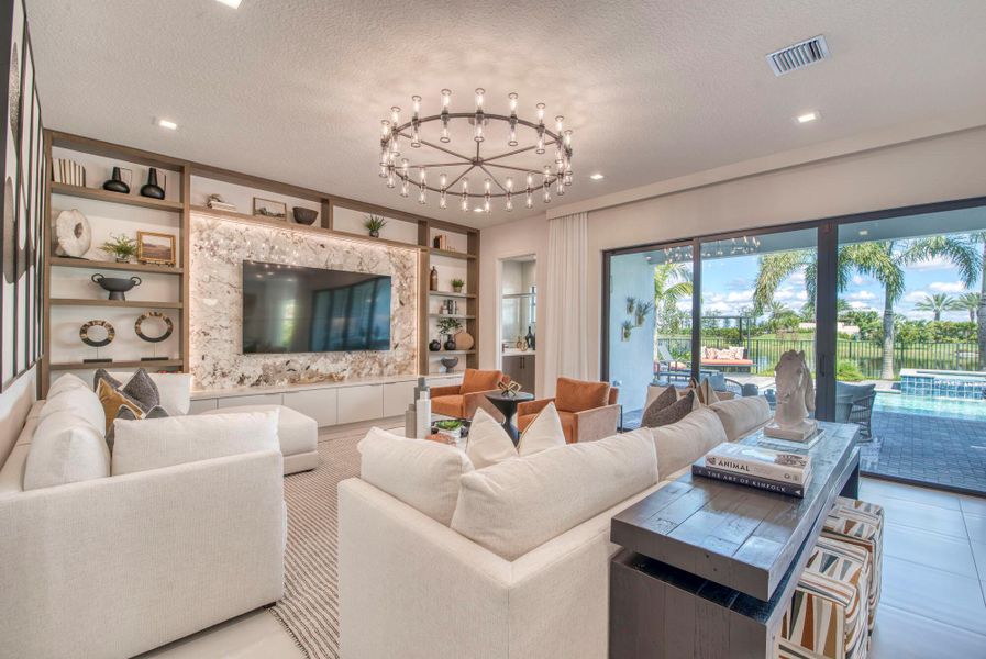 Furnished interior view inside a new home in Apex at Avenir, Palm Beach Gardens (Image 23).