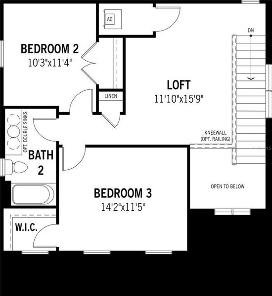2D floor plan layout of this home in Pasadena Ridge Master, Zephyrhills, FL (Image 4).