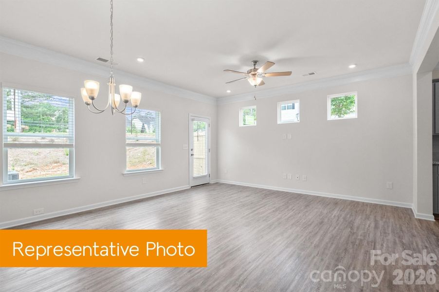 Spacious, unfurnished interior of a new home in Paw Creek, Charlotte (Image 8). Spacious, unfurnished interior of a new home in Paw Creek, Charlotte (Image 8).