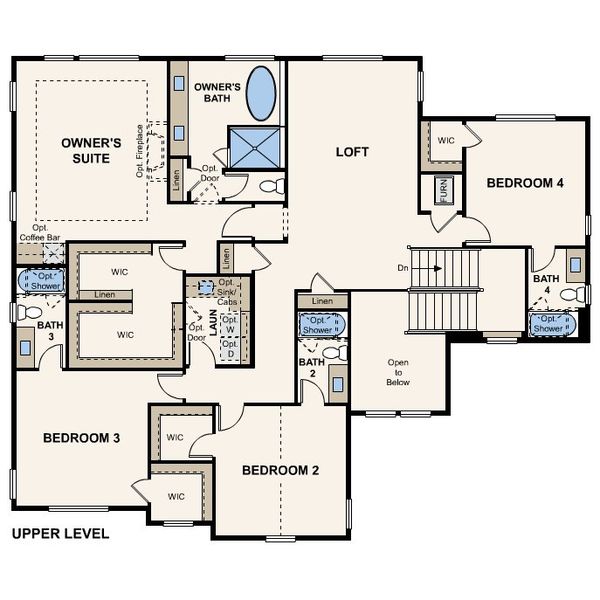 2D floor plan layout for the The Kingsford by Century Communities in Trails at Smoky Hill | The Preserve, Parker, CO (Image 5). 2D floor plan layout for the The Kingsford by Century Communities in Trails at Smoky Hill | The Preserve, Parker, CO (Image 5).