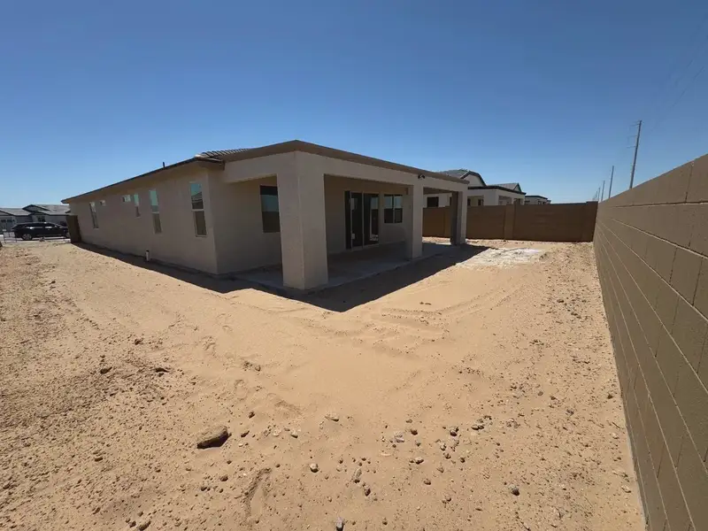 Exterior details and patio area of a home in Camilo at Santana, Yuma (Image 4).