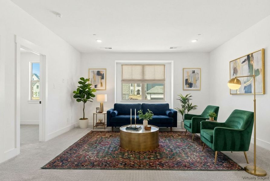 Furnished interior view inside a new home in Cottonwood Creek, Rowlett (Image 30).