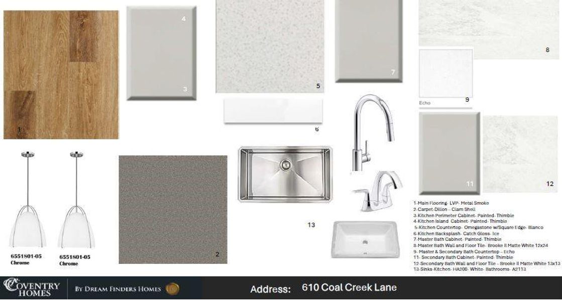Sample of building materials used in homes in Legacy, League City (Image 3). Sample of building materials used in homes in Legacy, League City (Image 3).