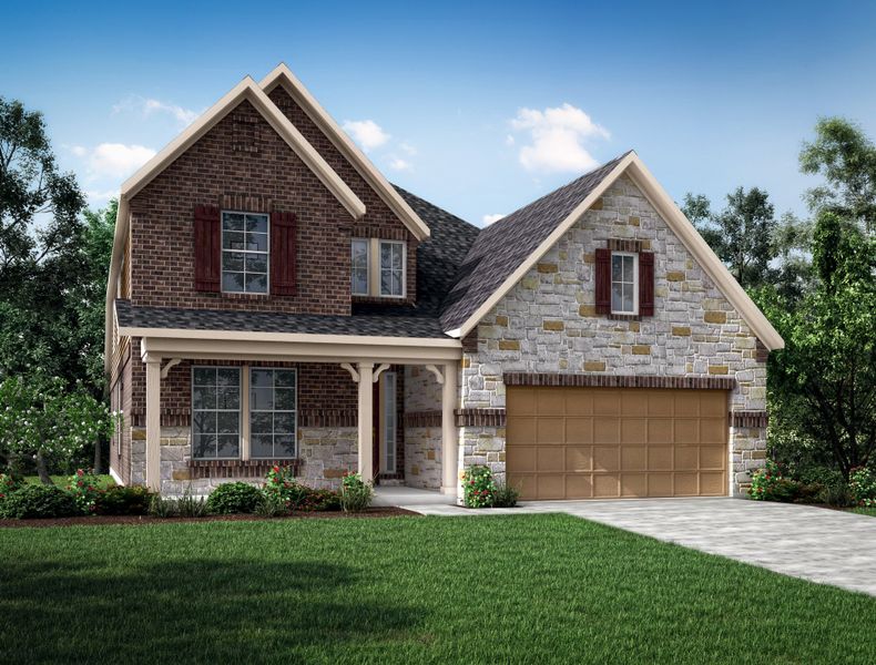 Representative exterior photo of a completed home built from the Sedona by Beazer Homes in Amira: Heritage Collection, Tomball, TX (Image 2).