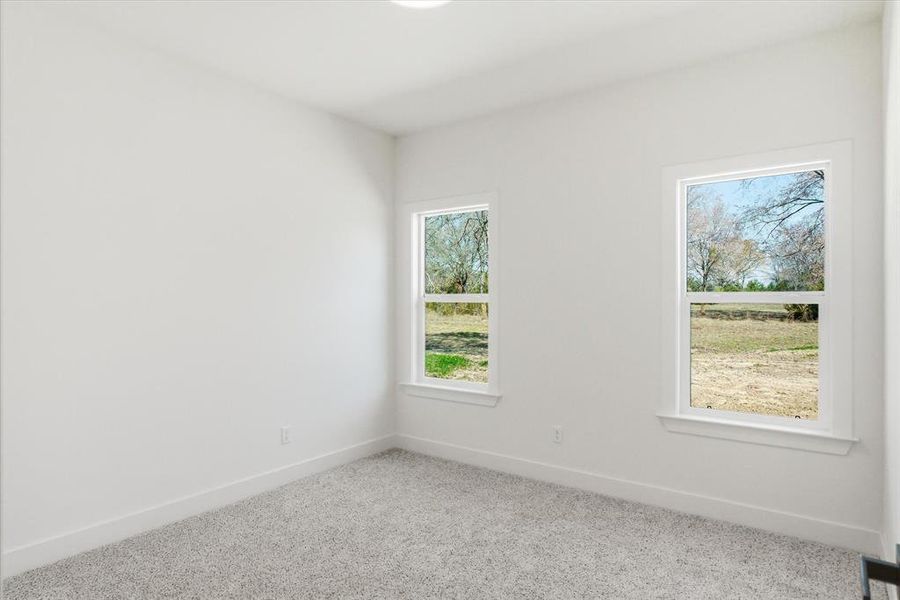 Plush carpet in secondary bedroom!