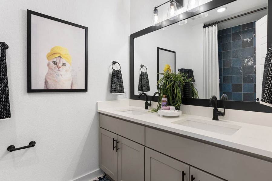 Furnished interior view inside a new home in Park Collection at Heritage, Dripping Springs (Image 28).