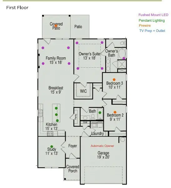 2D floor plan layout of this home in Stratford Station, Lebanon, TN (Image 4).