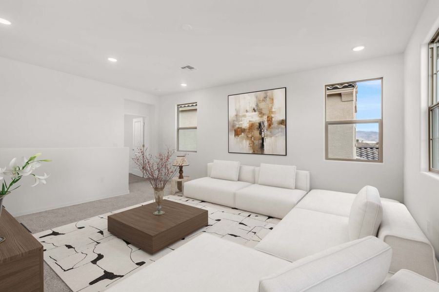 Furnished interior view inside a new home in Oasis At Rocking K, Vail (Image 9).