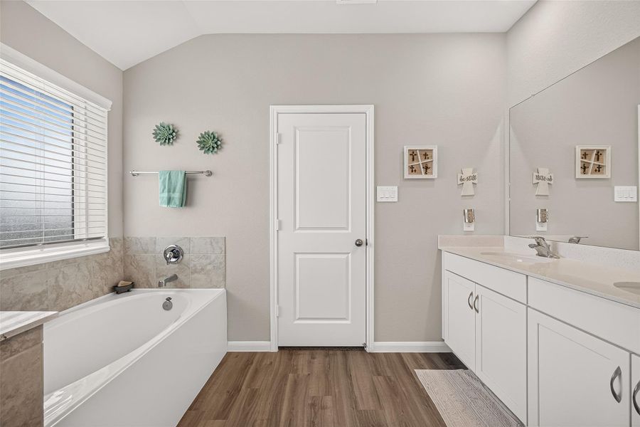 Furnished interior view inside a new home in Sweetgrass Village, Crosby (Image 18).
