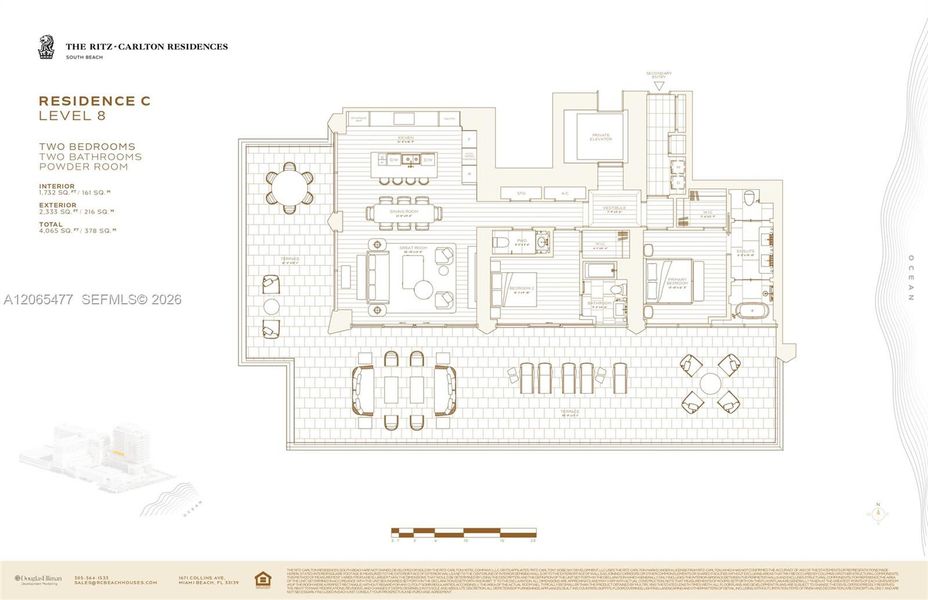 2D floor plan layout of this home in , Miami Beach, FL (Image 4).