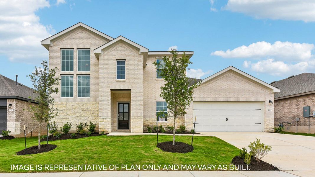 Representative exterior photo of a completed home built from the The Lancaster by D.R. Horton in Rosenbusch Ranch, Leander, TX (Image 1). Representative exterior photo of a completed home built from the The Lancaster by D.R. Horton in Rosenbusch Ranch, Leander, TX (Image 1).
