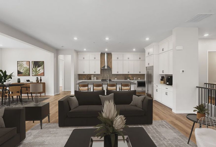 Homesite 72 Great Room, Kitchen + Dining - Virtually Staged - 3 of 10