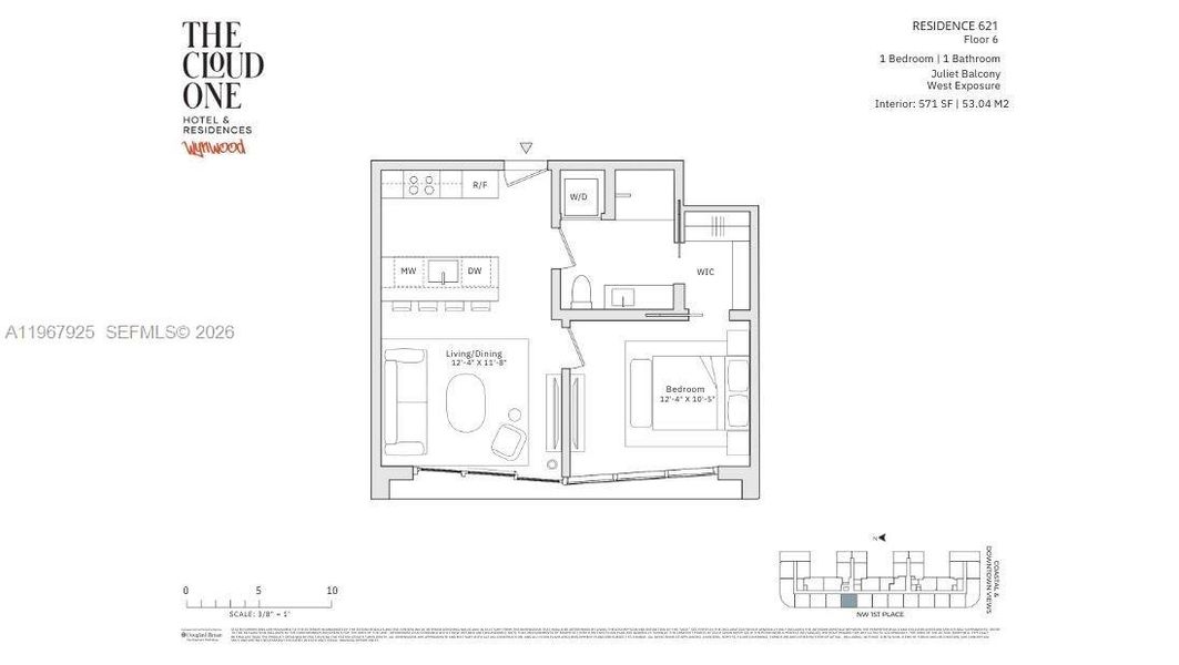 2D floor plan layout of this home in , Miami, FL (Image 3).